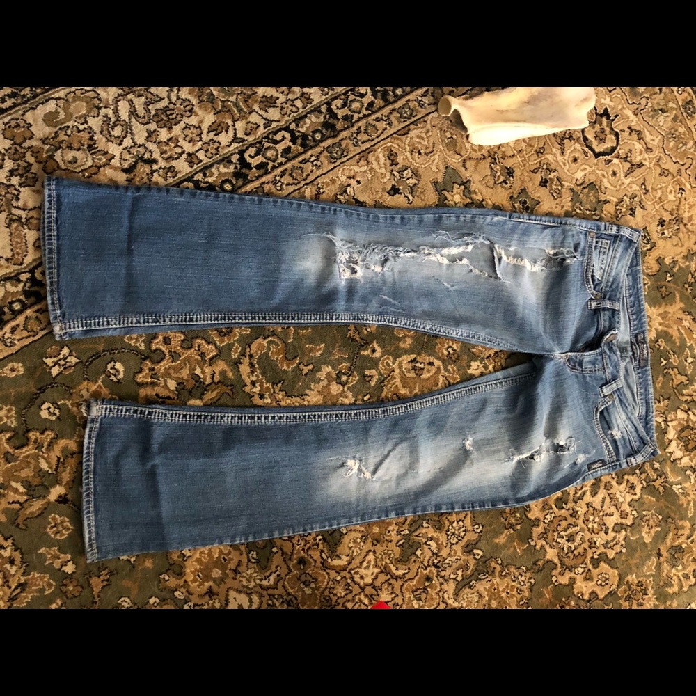 Really worn silver jeans